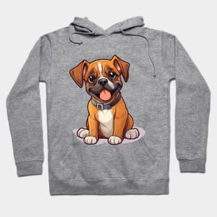 Cartoon Cute Kawaii Boxer Dog Hoodie